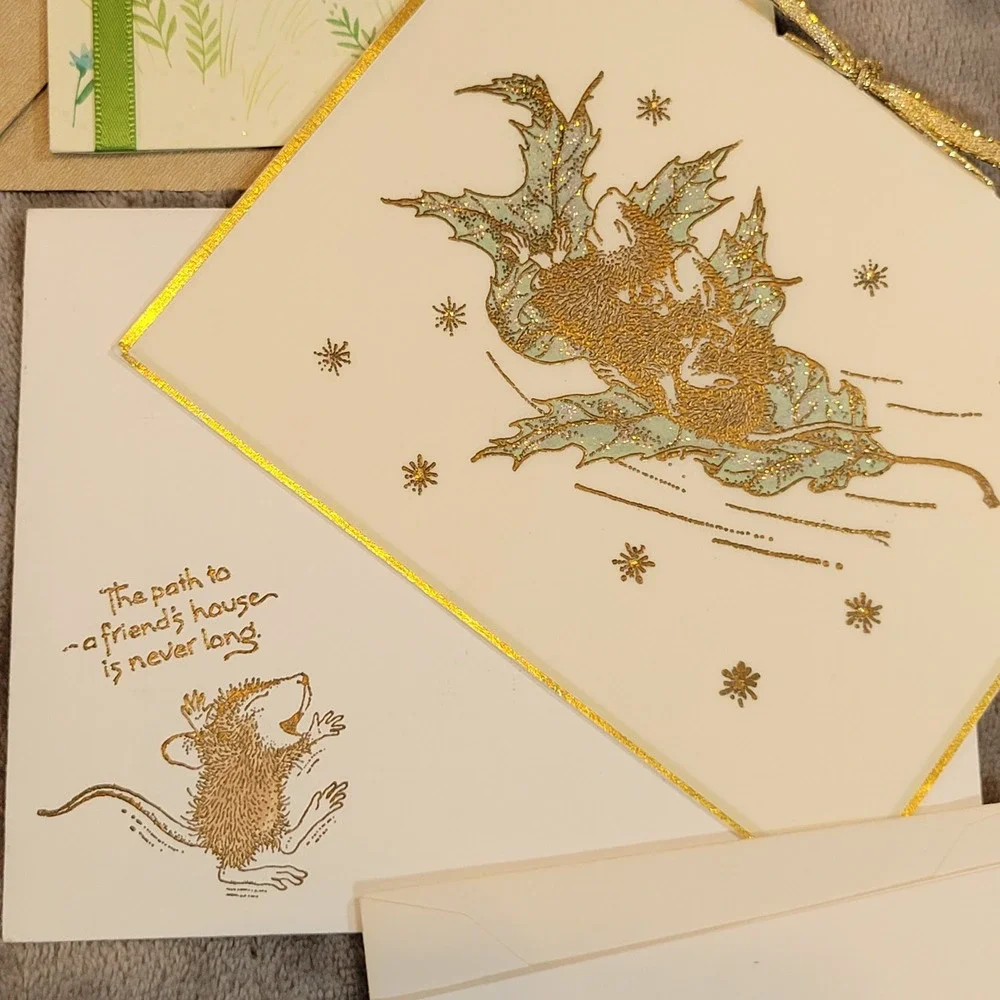 Vintage Greeting Card Lot 12pc+ Multicolor Animal Nature Whimsical Blank